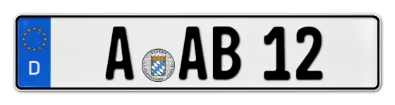 Autokennzeichen Augsburg