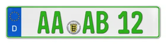 Grüne Kennzeichen AA online bestellen