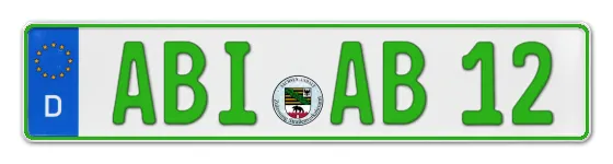 Grüne Kennzeichen ABI online bestellen