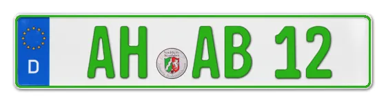 Grüne Kennzeichen AH online bestellen