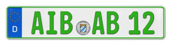Grüne Kennzeichen AIB online bestellen