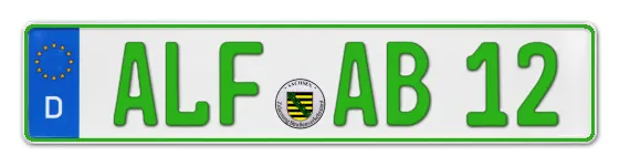 Grüne Kennzeichen ALF online bestellen