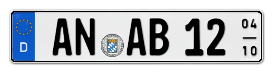Saisonkennzeichen AN für ANsbach als Wunschkennzeichen online bestellen