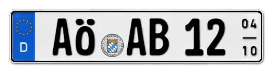 Saisonkennzeichen AÖ für AltÖtting als Wunschkennzeichen online bestellen