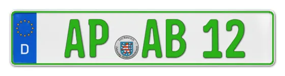 Grüne Kennzeichen AP online bestellen
