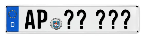 Wunschkennzeichen Apolda reservieren