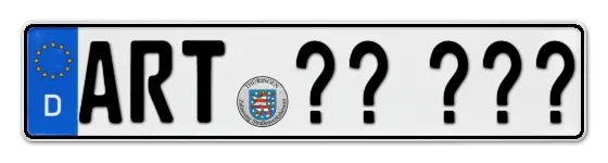 Wunschkennzeichen Artern reservieren