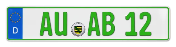 Grüne Kennzeichen AU online bestellen