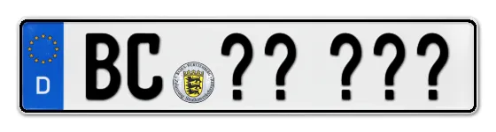 Wunschkennzeichen Biberach reservieren