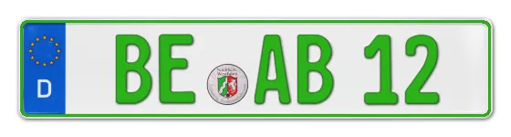 Grüne Kennzeichen BE online bestellen