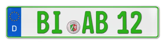 Grüne Kennzeichen BI online bestellen