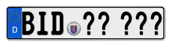 Wunschkennzeichen Biedenkopf reservieren