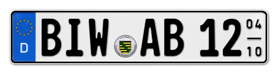 Saisonkennzeichen BIW für BIschofsWerda als Wunschkennzeichen online bestellen