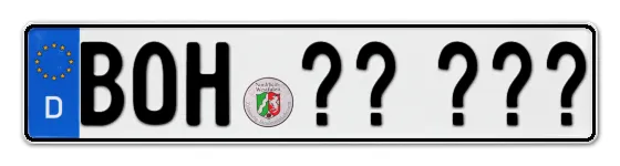 Wunschkennzeichen Bocholt reservieren