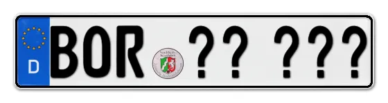 Wunschkennzeichen Borken reservieren