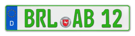 Grüne Kennzeichen BRL online bestellen