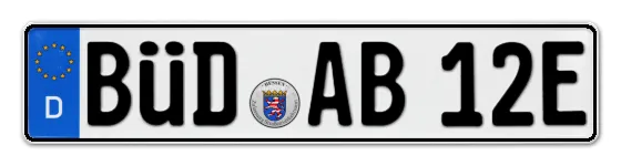 E-Kennzeichen BÜDingen online bestellen