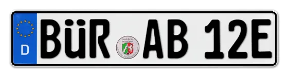 E-Kennzeichen BÜRen als Wunschkennzeichen online reservieren