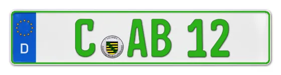 Grüne Kennzeichen C online bestellen