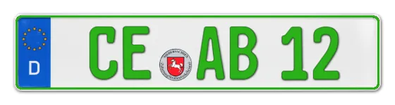 Grüne Kennzeichen CE online bestellen