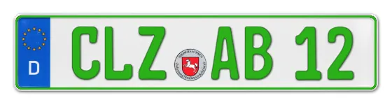 Grüne Kennzeichen CLZ online bestellen