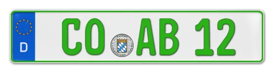 Grüne Kennzeichen CO online bestellen