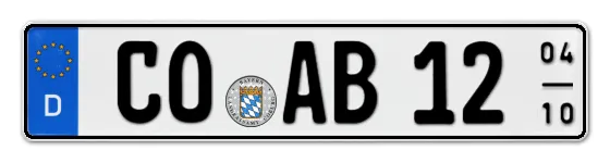 Saisonkennzeichen CO für COburg als Wunschkennzeichen online bestellen