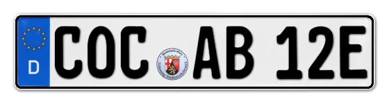 E-Kennzeichen COChem online bestellen