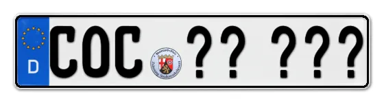 Wunschkennzeichen Cochem reservieren