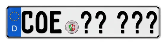 Wunschkennzeichen Coesfeld reservieren