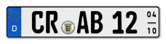 Saisonkennzeichen CR für CRailsheim als Wunschkennzeichen online bestellen