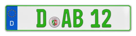 Grüne Kennzeichen D online bestellen