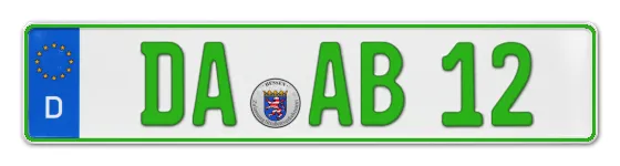 Grüne Kennzeichen DA online bestellen