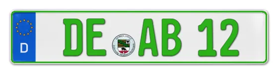 Grüne Kennzeichen DE online bestellen