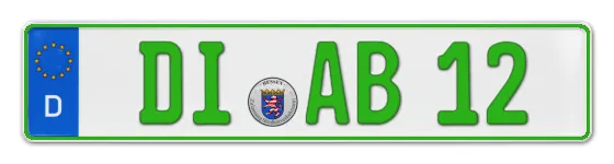 Grüne Kennzeichen DI online bestellen