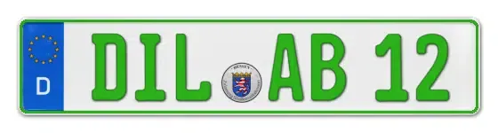 Grüne Kennzeichen DIL online bestellen