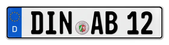 Autokennzeichen DINslaken
