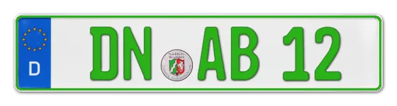 Grüne Kennzeichen DN online bestellen