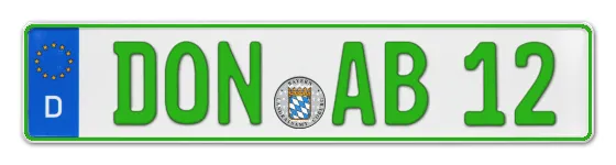 Grüne Kennzeichen DON online bestellen