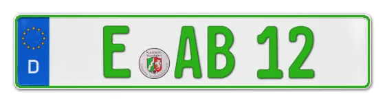 Grüne Kennzeichen E online bestellen
