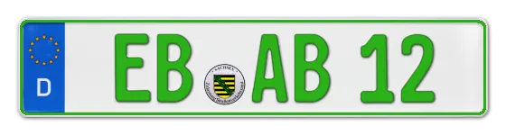 Grüne Kennzeichen EB online bestellen