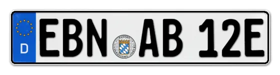 E-Kennzeichen EBerN online bestellen