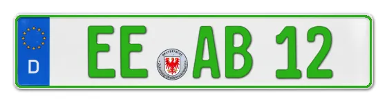 Grüne Kennzeichen EE online bestellen