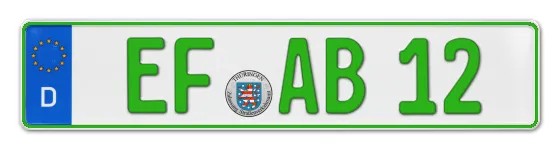 Grüne Kennzeichen EF online bestellen