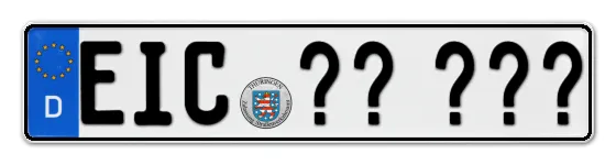 Wunschkennzeichen Eichsfeld reservieren