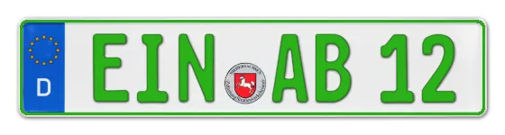 Grüne Kennzeichen EIN online bestellen