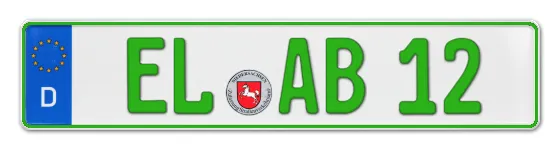 Grüne Kennzeichen EL online bestellen