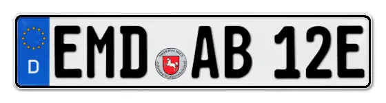 E-Kennzeichen EMDen online bestellen