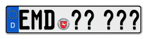 Wunschkennzeichen Emden reservieren