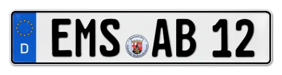 Autokennzeichen EMS